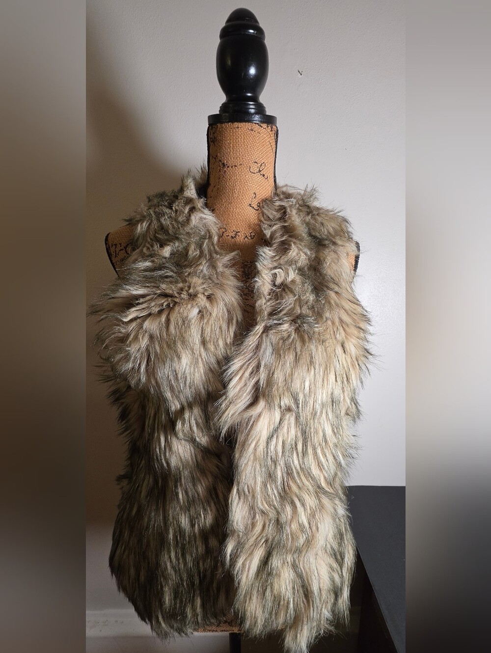 Denim & Supply Ralph Lauren Faux Fur Vest in Beige/Tan Mix